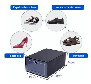 Foto 3 | Foto 3 | Zapatera de Cajas Apilables de Plástico Xtellar Negro 12 Piezas