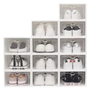 Foto 1 | Foto 1 | Zapatera de Cajas Apilables de Plástico Xtellar Blanco 12 Piezas