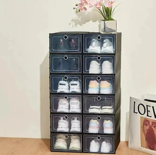 Foto 2 | Foto 2 | Zapatera de Cajas Apilables de Plástico Xtellar Blanco 12 Piezas