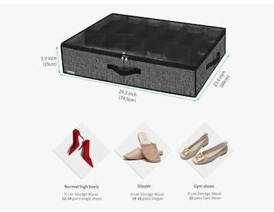Foto 4 | Foto 4 | Zapatera Xtellar Plegable Bajo Cama Organizador 12 Pares Zapatos
