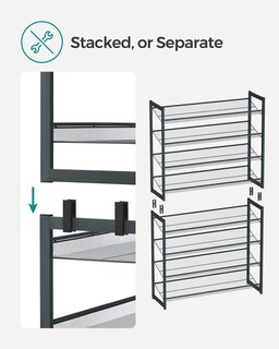 Foto 6 | Foto 6 | Organizador De Zapatos De Metal, 8 Niveles, De Shoe Rack Songmics, 32 A 40 Pares - Venta Internacional.