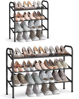 Foto 1 | Foto 1 | Zapatero Songmics, Expandible, De 3 Niveles, Para 20 Pares, Color Negro - Venta Internacional.