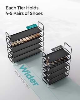 Foto 4 | Foto 4 | Zapatero Songmics De 5 Niveles Con Estructura Metálica Negra - Venta Internacional.