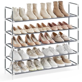 Foto 1 | Foto 1 | Zapatero Songmics, 5 Niveles, Estructura Metálica, Tela No Tejida, Gris - Venta Internacional.
