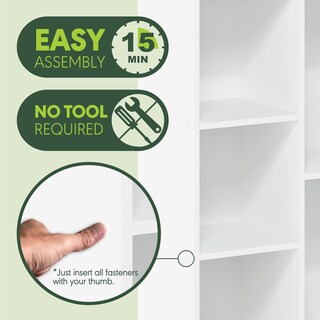 Foto 2 | Foto 2 | Estante Furinno Luder De 5 Cubos, Montaje Sin Herramientas, Color Blanco - Venta Internacional.