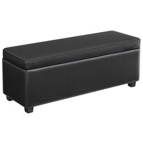 Banco Otomano De Almacenamiento Vasagle Ekho Collection 95 L, Tinta Negra - Venta Internacional.