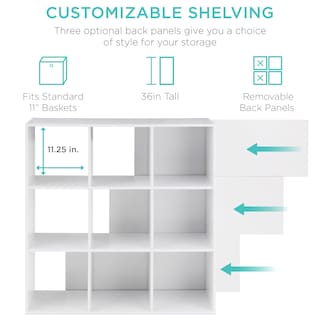 Foto 3 | Foto 3 | Organizador De Almacenamiento Best Choice Products, 9 Cubos, Blanco - Venta Internacional.