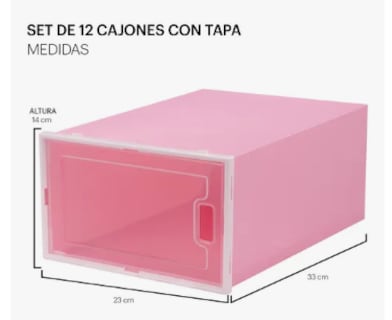 Foto 5 | Foto 5 | Cajas Organizadoras Apilables para Zapatos 12 Piezas