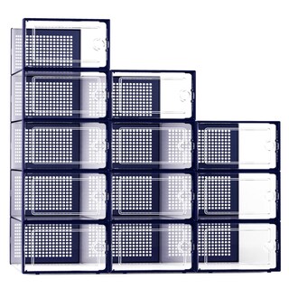 Foto 1 | Foto 1 | Cajas Organizadoras Para Zapatos Kuject Xl, Paquete De 12 Unidades, Azules - Venta Internacional.