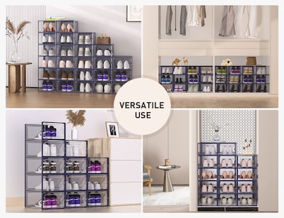 Foto 6 | Foto 6 | Cajas Organizadoras Para Zapatos Kuject Xl, Paquete De 12 Unidades, Azules - Venta Internacional.