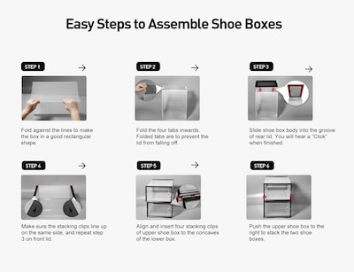 Foto 7 | Foto 7 | Cajas Organizadoras Para Zapatos Kuject Xl, Paquete De 12 Unidades, Azules - Venta Internacional.