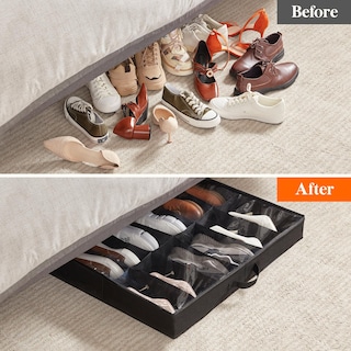 Foto 6 | Foto 6 | Organizador Lifewit Para Guardar Zapatos Para Debajo De La Cama, Juego De 2 Unidades, Color Negro - Venta Internacional.