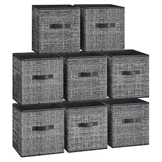 Foto 1 | Foto 1 | Storage Cubes Songmics, Tela No Tejida, 28 Cm, Juego De 8 Unidades, Color Negro - Venta Internacional.