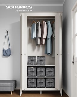 Foto 2 | Foto 2 | Storage Cubes Songmics, Tela No Tejida, 28 Cm, Juego De 8 Unidades, Color Negro - Venta Internacional.