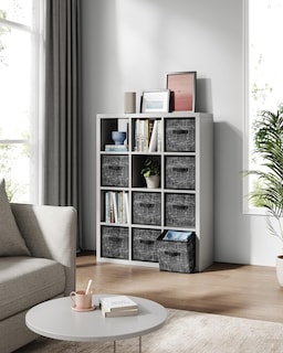 Foto 5 | Foto 5 | Storage Cubes Songmics, Tela No Tejida, 28 Cm, Juego De 8 Unidades, Color Negro - Venta Internacional.