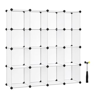Foto 1 | Foto 1 | Organizador De Almacenamiento De Cubos Songmics, Blanco, 16 Cubos De Plástico - Venta Internacional.