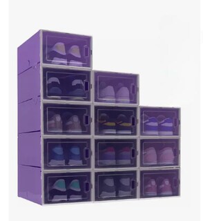 Foto 1 | Foto 1 | Cajas Organizadoras Cajoneras Apilables Para Zapatos 12 Pz