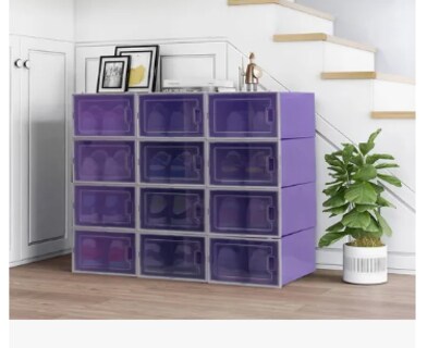 Foto 3 | Foto 3 | Cajas Organizadoras Cajoneras Apilables Para Zapatos 12 Pz