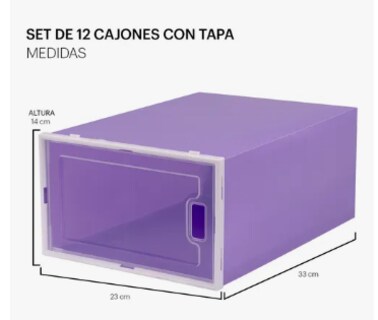 Foto 5 | Foto 5 | Cajas Organizadoras Cajoneras Apilables Para Zapatos 12 Pz