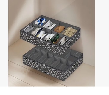 Foto 4 | Foto 4 | Zapatera Plegable Bajo Cama 2pz Organizador 24 Pares Zapatos