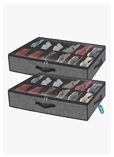 Foto 1 | Foto 1 | Zapatera Plegable Bajo Cama 2pz Organizador 24 Pares Zapatos