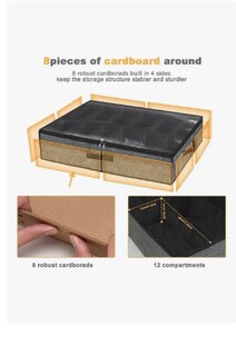 Foto 3 | Foto 3 | Zapatera Plegable Bajo Cama 2pz Organizador 24 Pares Zapatos