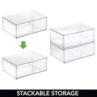 Foto 3 | Foto 3 | Papelera Organizadora De Almacenamiento Mdesign Lumiere Collection Transparente - Venta Internacional.