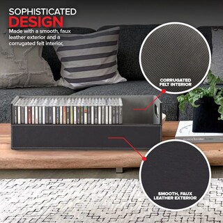 Foto 5 | Foto 5 | Caja De Almacenamiento De Cd Stock Your Home Organizer Para 40 Cd Color Negro - Venta Internacional.