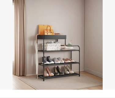 Foto 2 | Foto 2 | Organizador De Zapatos 4 Niveles Estante Fácil De Ensamblar