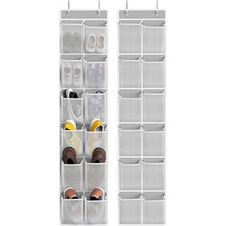 Foto 1 | Foto 1 | Organizador De Zapatos Simple Houseware 24 Bolsillos Paquete De 2 Unidades Gris - Venta Internacional.