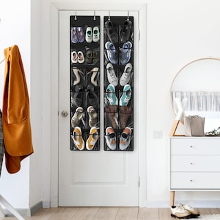 Foto 5 | Foto 5 | Organizador De Zapatos Simple Houseware 24 Bolsillos Paquete De 2 Unidades Negro - Venta Internacional.