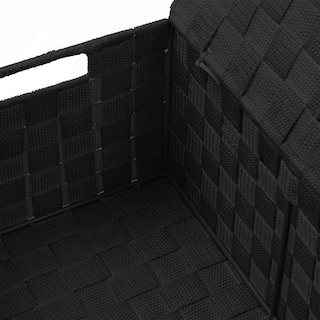 Foto 6 | Foto 6 | Juego De 3 Cestas De Almacenamiento Sorbus Tejidas En Negro Con Tapas - Venta Internacional.