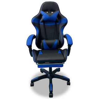 Foto 1 | Foto 1 | Silla Gamer Ergonómica Reclinable con Descansa Pies Azul