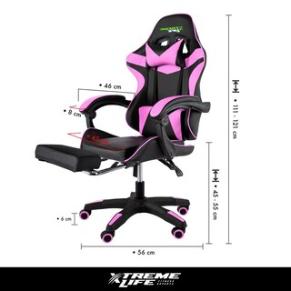 Foto 3 | Foto 3 | Silla Gamer Xtreme Life Reclinable color Rosa