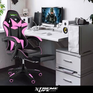 Foto 4 | Foto 4 | Silla Gamer Xtreme Life Reclinable color Rosa