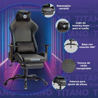 Foto 2 | Foto 2 | Silla Gaming Con Reposapies Panther