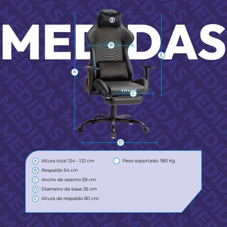 Foto 3 | Foto 3 | Silla Gaming Con Reposapies Panther