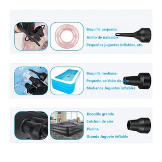 Foto 2 | Foto 2 | Inflador Eléctrico Para Colchones Y Piscinas Inflables Eo Safe Imports ESI-235 Negro