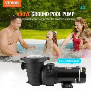 Foto 2 | Foto 2 | Bomba Para Piscina Vevor 1hp 80m³/h Máx. Flujo Máximo De 36 Pies. Elevador De Cabeza 120 V - Venta Internacional.