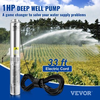 Foto 2 | Foto 2 | Bomba Sumergible Para Pozo Profundo Vevor 1hp 115v/60hz 140l/min 63m - Venta Internacional.