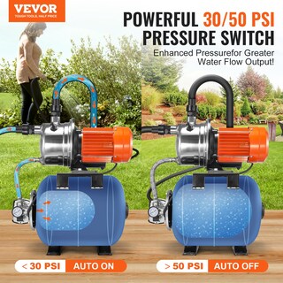 Foto 2 | Foto 2 | Bomba Para Pozos Poco Profundos Vevor 1.6 Hp 1320 Gph Con Tanque De Presión - Venta Internacional.