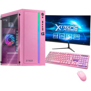 Foto 1 | Foto 1 | Xtreme Pc Amd Radeon R2 Dual Core E1 8gb SSD 240GB Monitor 21.5 Wifi RGB Rosa
