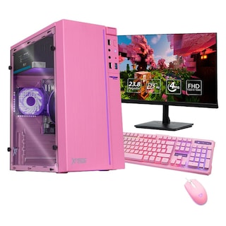 Foto 1 | Foto 1 | Xtreme Pc Gaming Amd Radeon Vega Renoir Ryzen 5 5600gt 16gb Ssd 500gb Monitor 23.8 Wifi Rosa