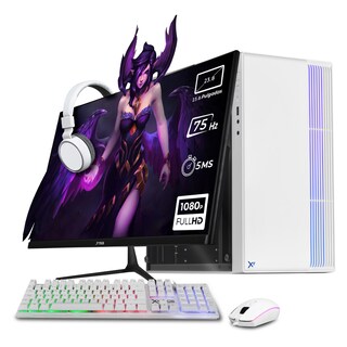 Foto 1 | Foto 1 | Xtreme Pc Intel Quad Core J4125 2.7 Ghz 16gb Ssd 500gb Monitor 23.8 Wifi Fusion Blanco