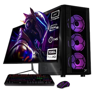 Foto 1 | Foto 1 | PC Gamer Completa Xtreme PC Gaming GeForce RTX 5060 AMD Ryzen 5 5500 16GB SSD 1TB Monitor 23.8 144Hz WIFI W10 Black gaming 1080p