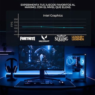 Foto 8 | Foto 8 | Xtreme Pc Gaming Computadora Intel Core I5 12400 16gb Ssd 1tb Monitor 23.8 Curvo 100hz Wifi Fuji Black