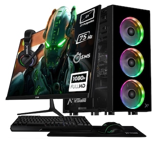 Foto 1 | Foto 1 | Xtreme Pc Gaming Amd Radeon Vega 7 Amd Ryzen 5 5600g 16gb Ssd 1tb Monitor 27 75hz Wifi Black