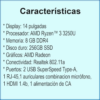 Foto 5 | Foto 5 | Laptop Hp 245 G9 Amd Ryzen 3 8gb Ram 256gb Ssd Negro