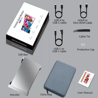 Foto 5 | Foto 5 | Monitor Portátil Mr. Gadgets 14 Pulgadas para Laptop Full HD 1080p IPS