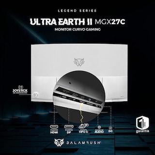 Foto 4 | Foto 4 | Monitor Gamer Curvo 27 Balam Rush Ultra Earth Ii Mgx27c 1ms 165hz Full Hd Va Led Usb-c Br-938280 color Blanco